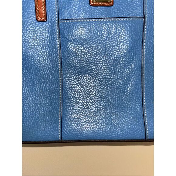 Dooney & Bourke Blue Pebble Grain Small Lexington Leather Tote - Picture 3 of 8